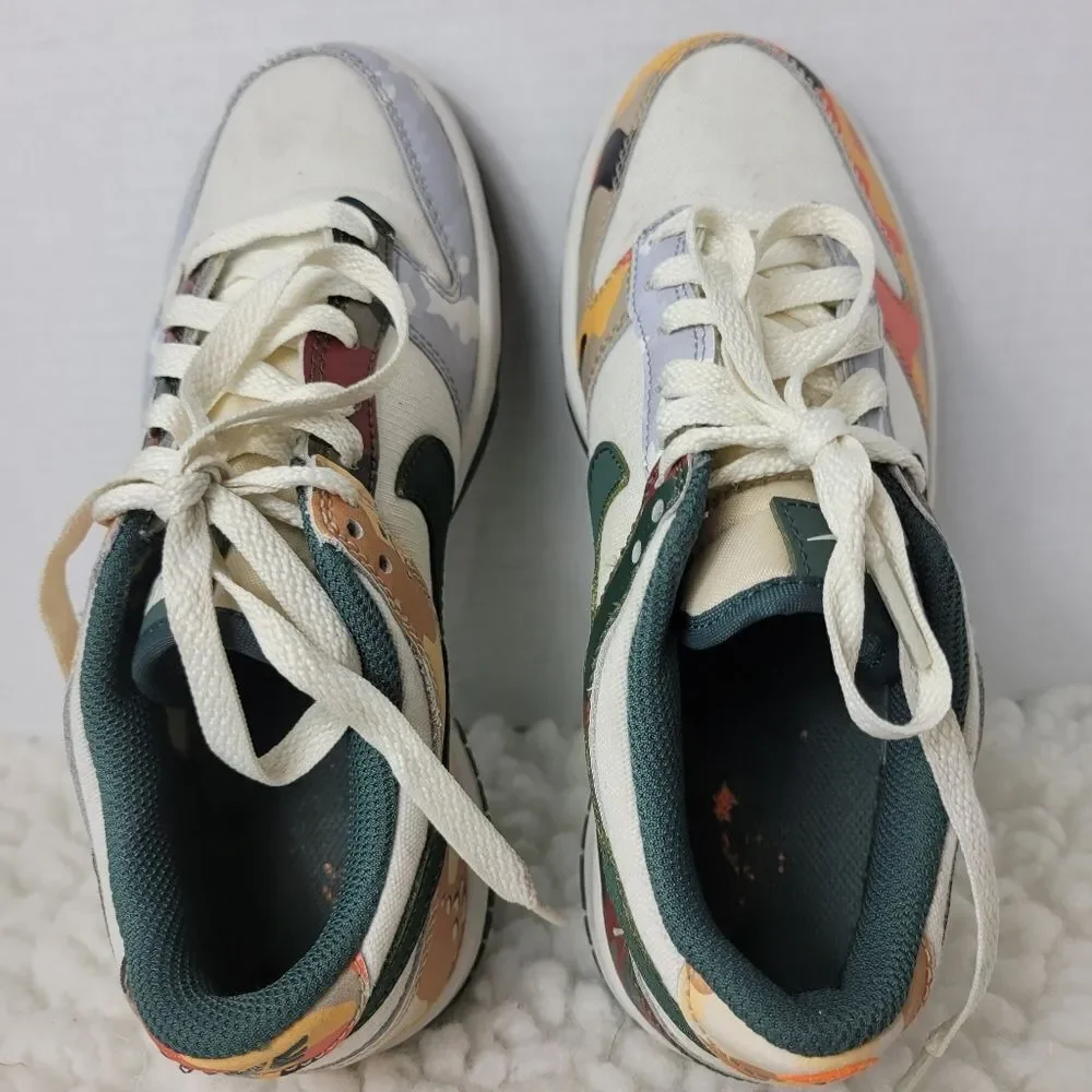 Nike Dunk SE Low Sail Multi-Camo Size4 US 36 EUR